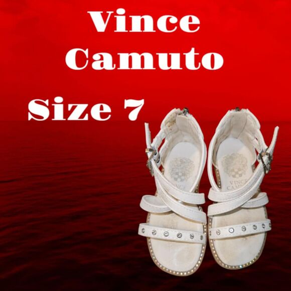 Vince Camuto Girl's Sandals Size 7 White (4493) - Picture 8 of 12